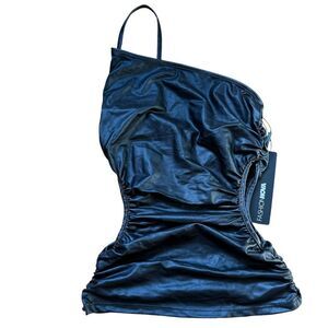 Fashion Nova Black One-Shoulder Side Cutouts Top Size XS